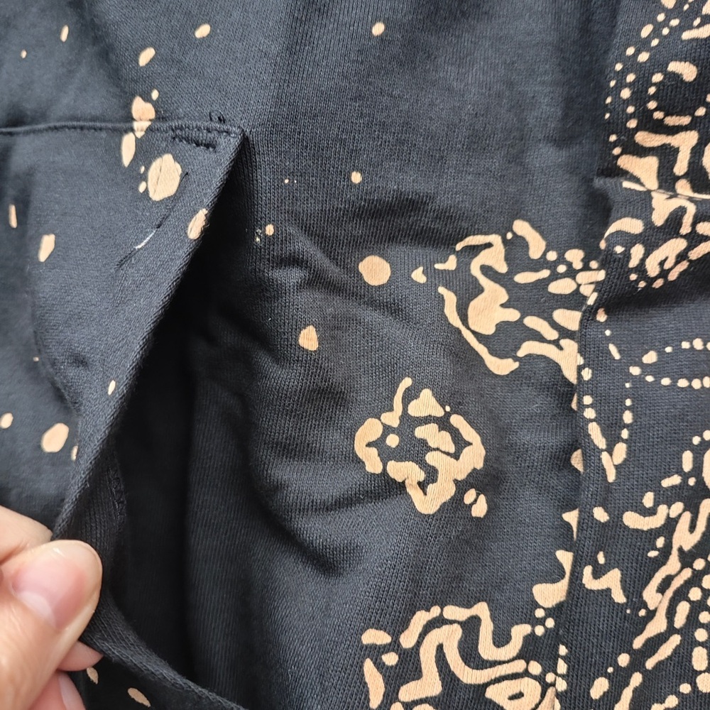 AMIRI Black Hoodie with Beige Bandana Print - Picture 3 of 8